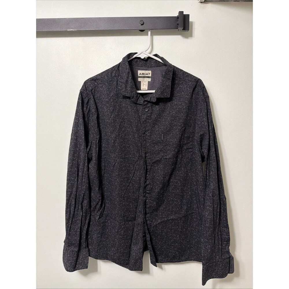 Ariat Marcel Modern Fit Mens Shirt XXL Long Sleeve Button Down double xl black